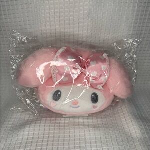 Sanrio My Melody plush face pouch.